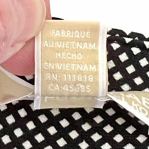 Michael Kors Black & White Diamond Dot Pencil Skirt Size XL Back Zipper NWOT - Picture 10 of 13